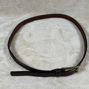 Lauren Ralph Lauren Brown Croc Embossed Italian Leather‎ Belt Large